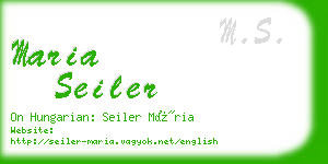 maria seiler business card